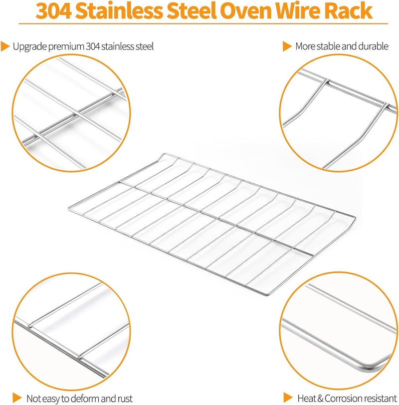 atgestore W10550642 Oven Rack Replacement for Whirlpool Stove Oven Parts 304 Stainless Steel WPW10550642 WFG505M0MS WFG32000MS AGR3130BAW Rack-flat Whirlpool Amana Gas Range 25" x 15" Oven Wire Rack - Image 3